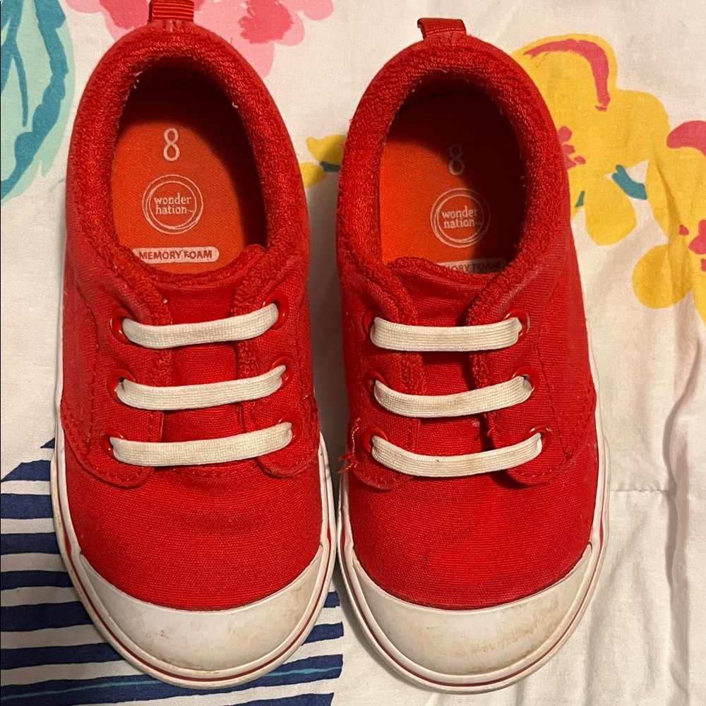 Wonder Nation Kids Bright Red Sneakers